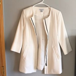 Liz claiborne white blazer topper small